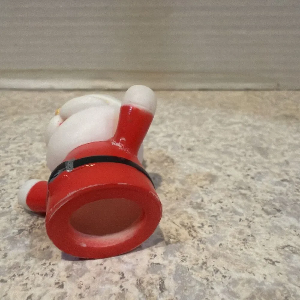 Rudolph the Red Nosed Reindeer 4 Ct Rubber Finger Puppet Bath Toy Set Santa 2”